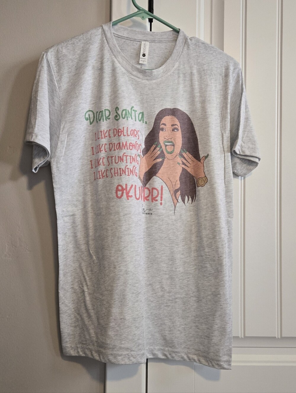 Women's Gray Graphic Short Sleeve Tee - Holiday Statement